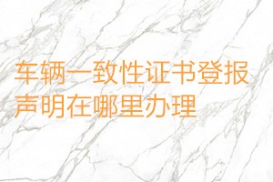 車(chē)輛一致性證書(shū)登報(bào)聲明在哪里辦理