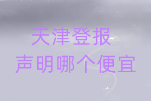 天津登報(bào)聲明哪個便宜