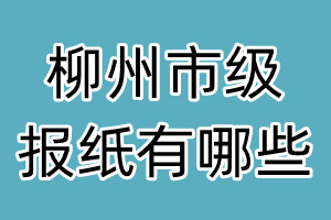 柳州市級報紙有哪些