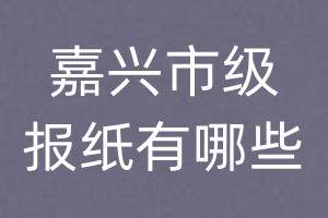 嘉興市級報(bào)紙有哪些