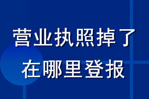 營業(yè)執(zhí)照掉了在哪里登報(bào)