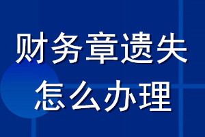 財務(wù)章遺失怎么辦理