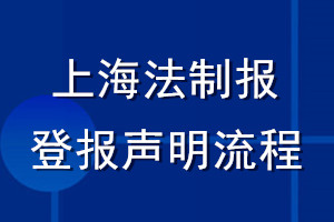 上海法制報(bào)登報(bào)聲明流程