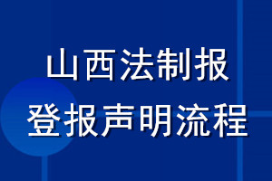 山西法制報登報聲明流程