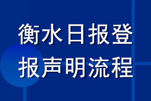 衡水日報(bào)登報(bào)聲明流程
