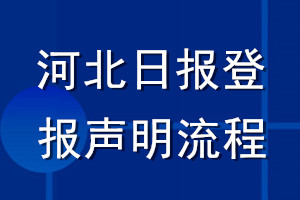 河北日?qǐng)?bào)登報(bào)聲明流程