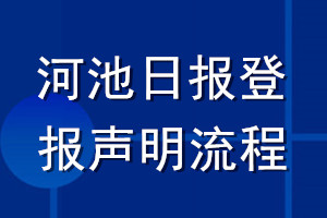 河池日?qǐng)?bào)登報(bào)聲明流程
