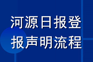 河源日報(bào)登報(bào)聲明流程